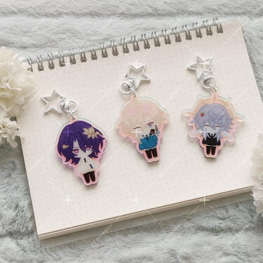 acrylic charms + keychains