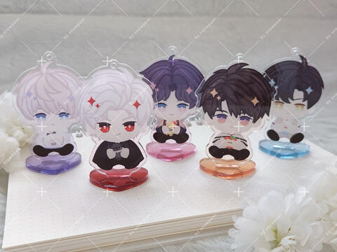 standee keychains — love and deepspace ('adopt-a-lad' blind box series)